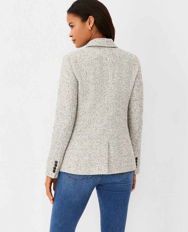 The Petite Hutton Blazer in Melange Tweed carousel Product Image 2