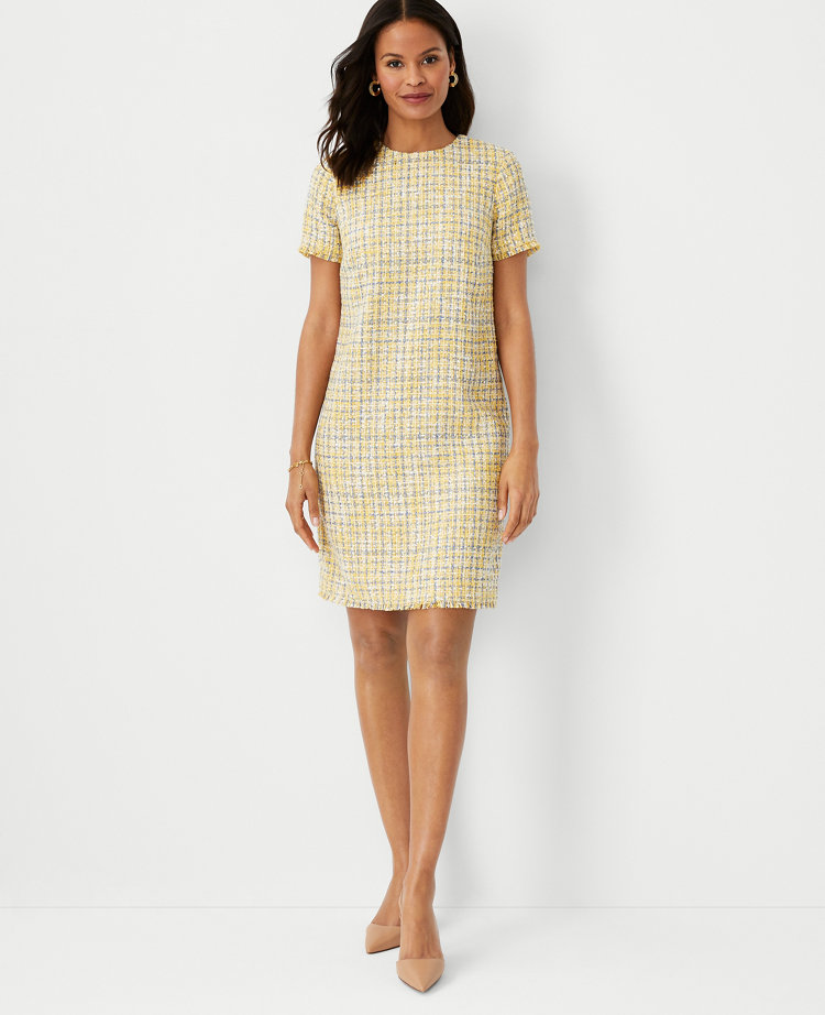 Yellow Tweed Dress