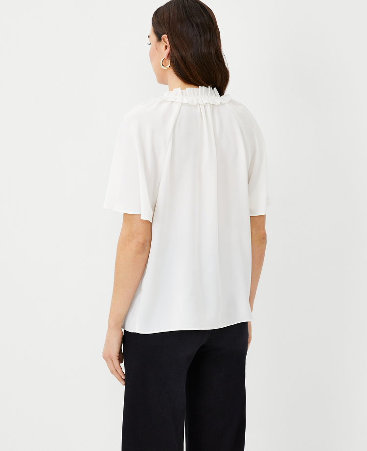 Ruffle Raglan Sleeve Top