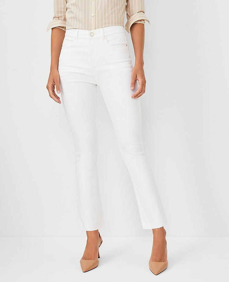 Petite Sculpting Pocket High Rise Boot Crop Jeans in White