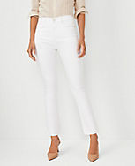 Petite Sculpting Pocket High Rise Boot Crop Jeans in White carousel Product Image 1