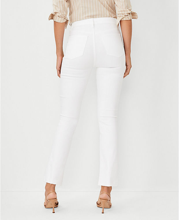 Petite Sculpting Pocket High Rise Boot Crop Jeans in White