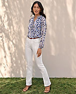 Petite Sculpting Pocket Mid Rise Boot Cut Jeans in White carousel Product Image 3