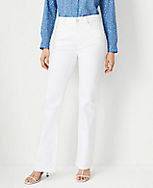 Curvy Sculpting Pocket Mid Rise Boot Cut Jeans in White carousel Product Image 1