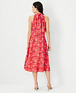 Floral Tie Neck Flare Dress carousel Product Image 2
