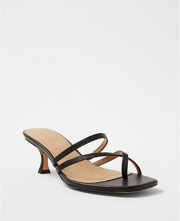 Strappy Leather Mule Sandals