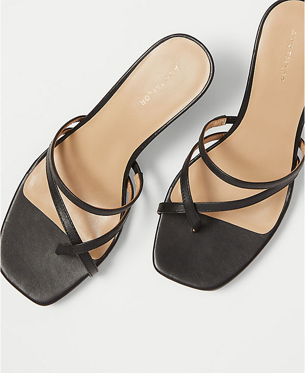 Strappy Leather Mule Sandals