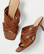 Cross Strap Leather Sandals carousel Product Image 2