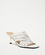 Cross Strap Leather Sandals carousel Product Image 1