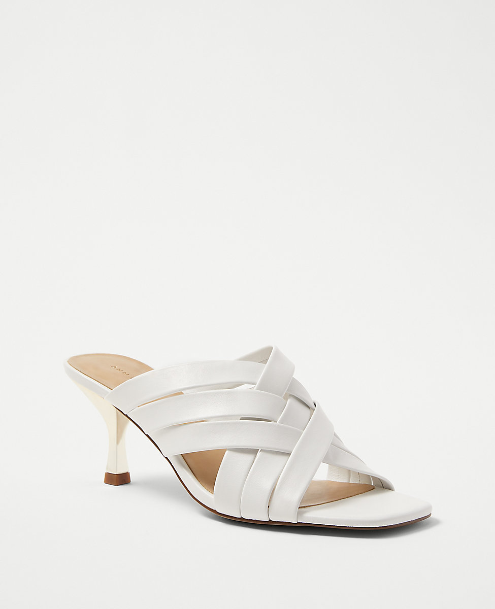 Cross Strap Leather Sandals