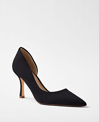 Ann Taylor Suede D'orsay Pumps In Black