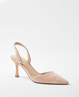 Ann Taylor New Kerry Suede Pumps In Natural