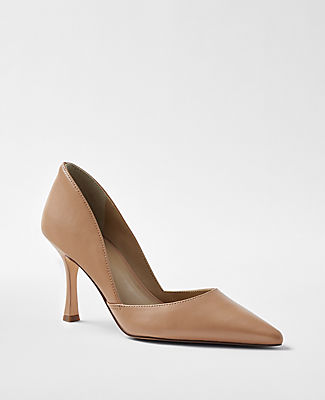 Ann Taylor New Azra Leather Pumps In Desert Sand