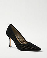 Mila Perforated Suede Pumps carousel Product Image 1