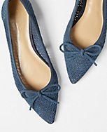 Perforated Suede Bow Flats carousel Product Image 2