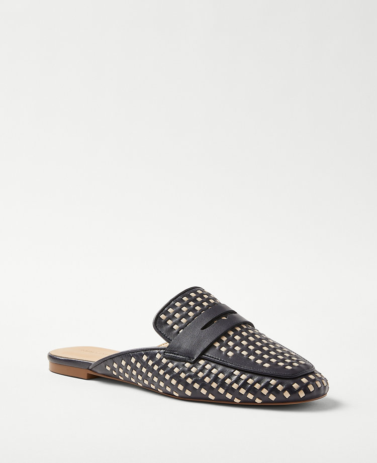 Woven hot sale loafer slides