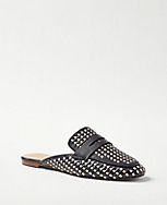 Woven Leather Loafer Slides carousel Product Image 1