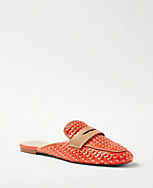 Woven Leather Loafer Slides carousel Product Image 1