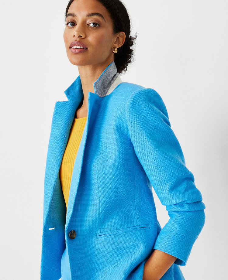 Blue on sale textured blazer