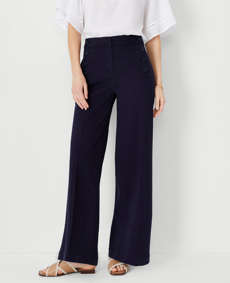 High-Waist Wide-Leg Sailor Pant