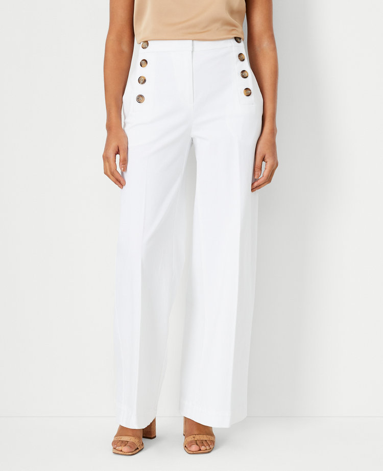 High-Rise Wide Leg Sailor Pants