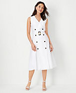 Double Breasted Belted Flare Dress carousel Product Image 1