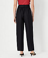 The Tie Waist Straight Ankle Pant in Linen Blend carousel Product Image 2