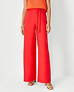 The Belted Pull On Palazzo Pant in Linen Blend carousel Product Image 1