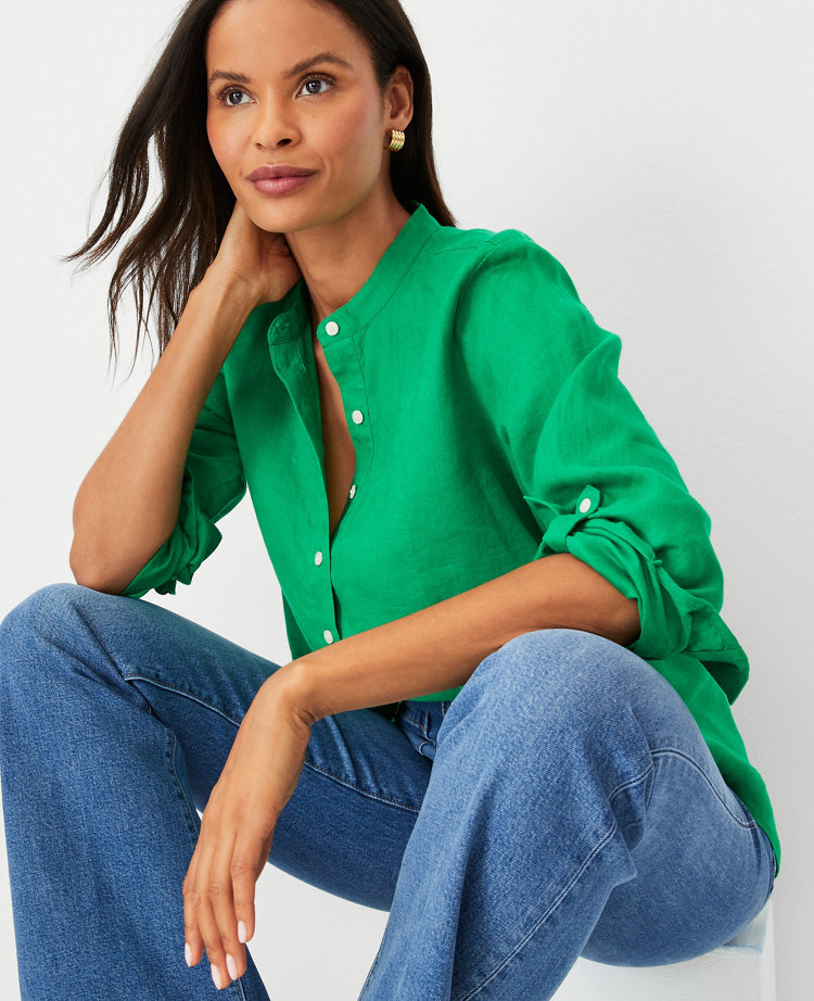 Women's Green Tops, Blouses & Shirts | Ann Taylor
