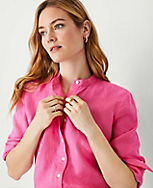 Linen Relaxed Roll Tab Perfect Shirt carousel Product Image 1