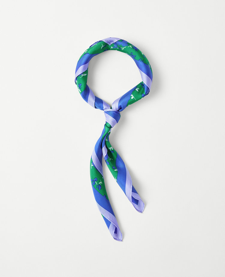 Floral Silk Little Scarf