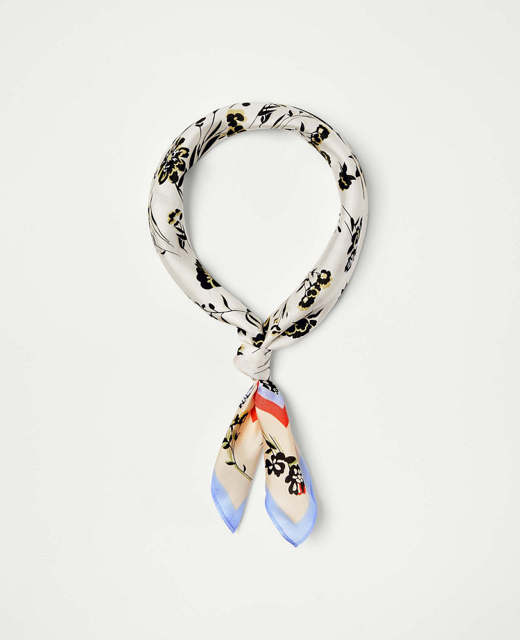 Floral Silk Little Scarf