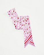 Floral Silk Skinny Scarf carousel Product Image 2