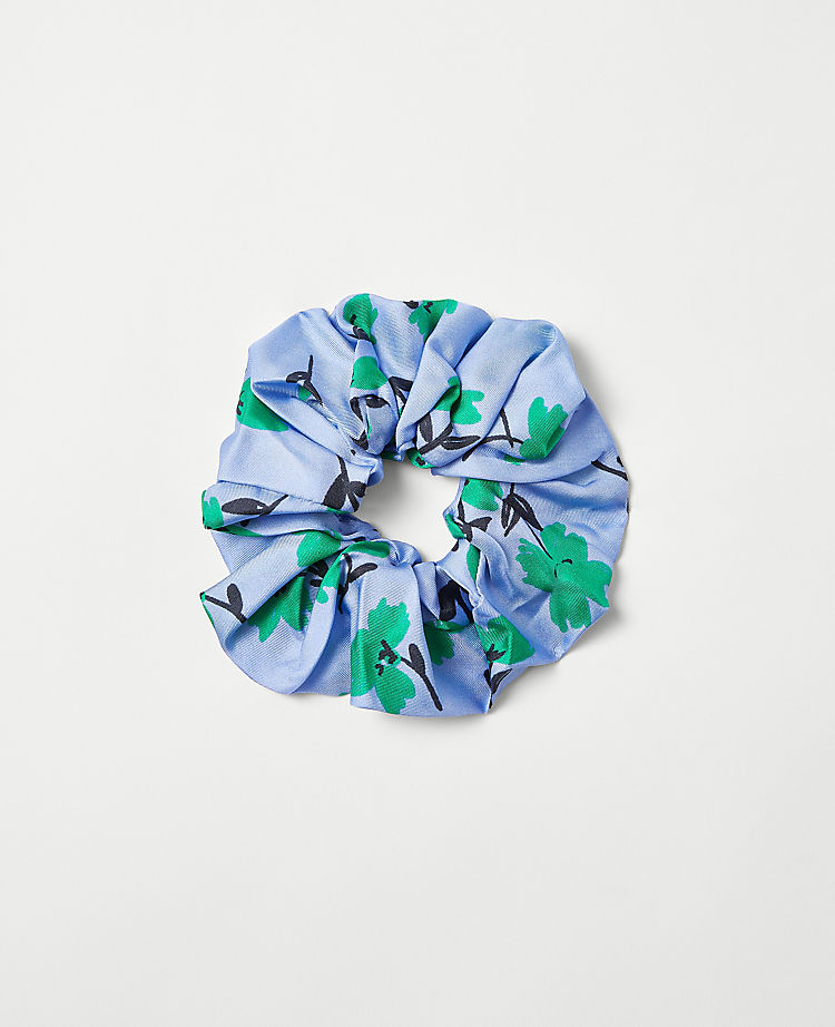 Floral Silk Scrunchie