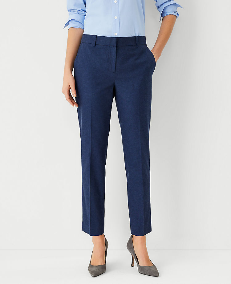 The Petite Eva Ankle Pant in Lightweight Refined Denim - Curvy Fit