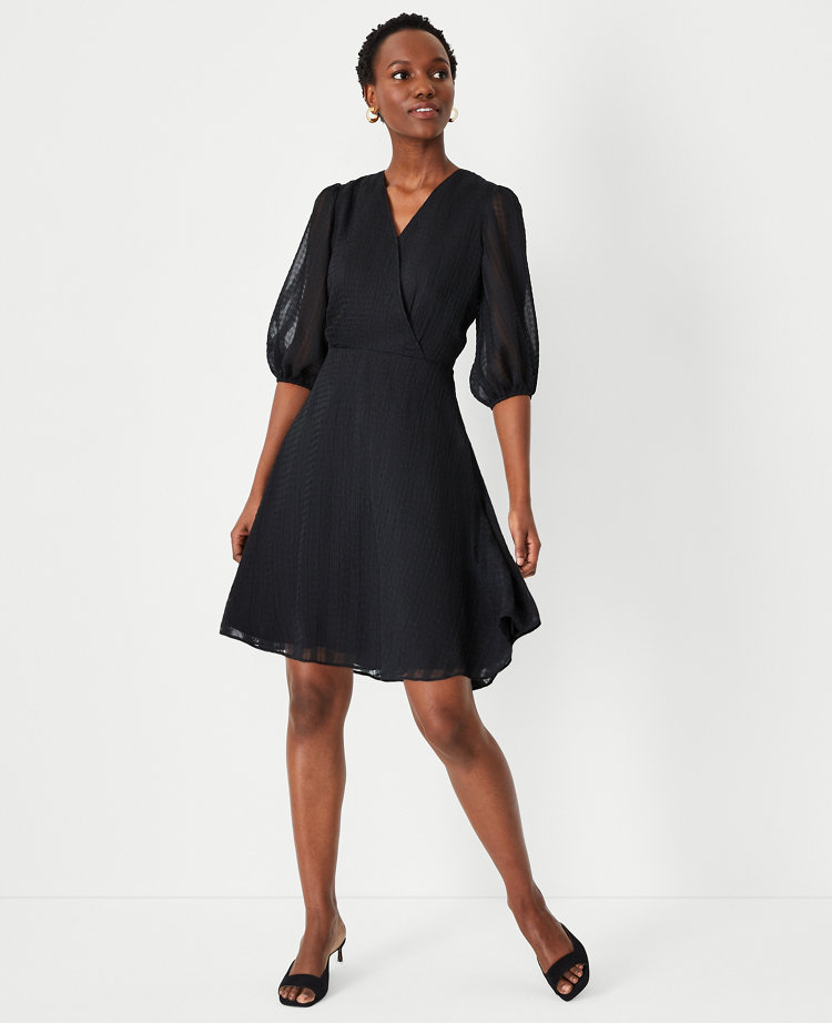 Wrap store flare dress