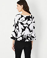Floral Shadow Smocked Waist Top carousel Product Image 2
