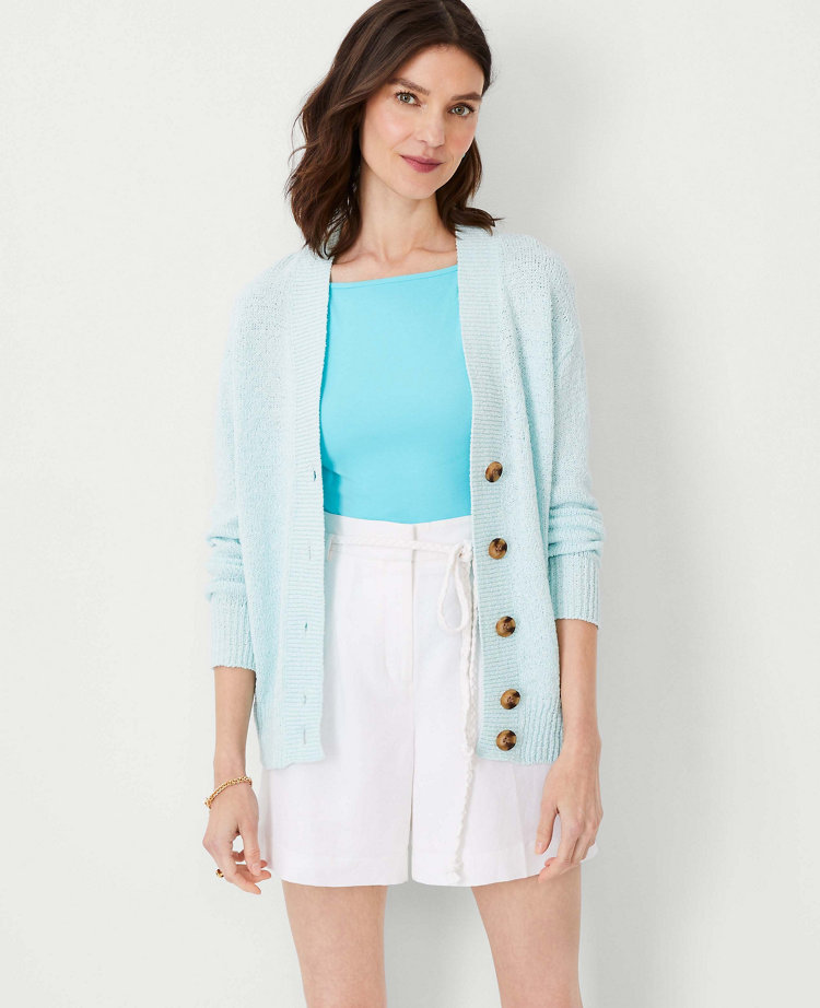 Textured Boyfriend Cardigan