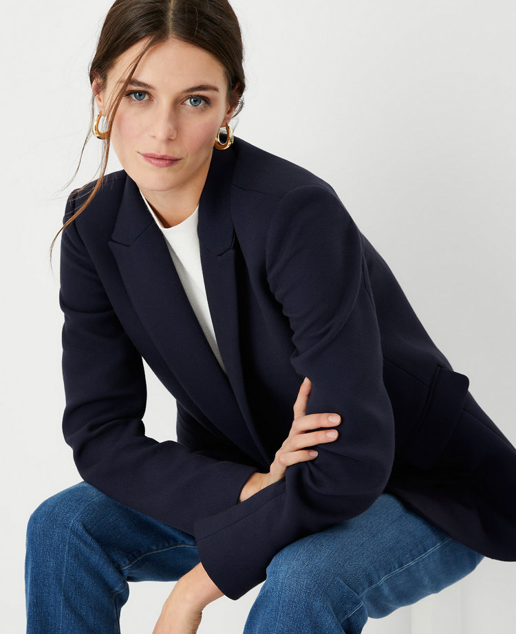 Mittoshop Plaid Double Breasted Relaxed Fit Blazer