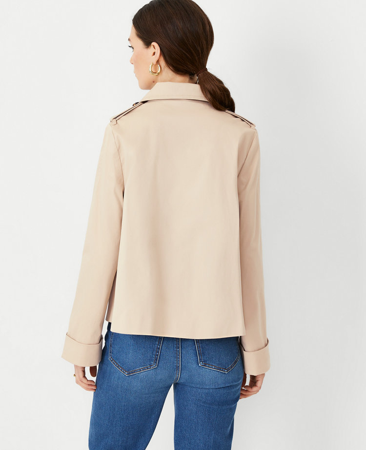 Petite Wide Cuff Swing Jacket