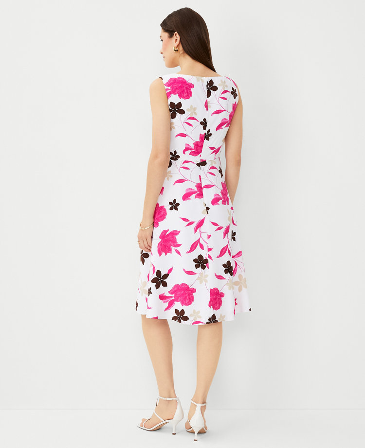 Floral Sleeveless Flare Dress