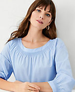 Smocked Boatneck Top carousel Product Image 1