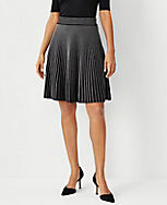 Petite Stripe Ribbed Flare Sweater Skirt carousel Product Image 1