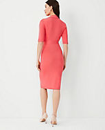 Petite Lapel Belted Sweater Dress carousel Product Image 2