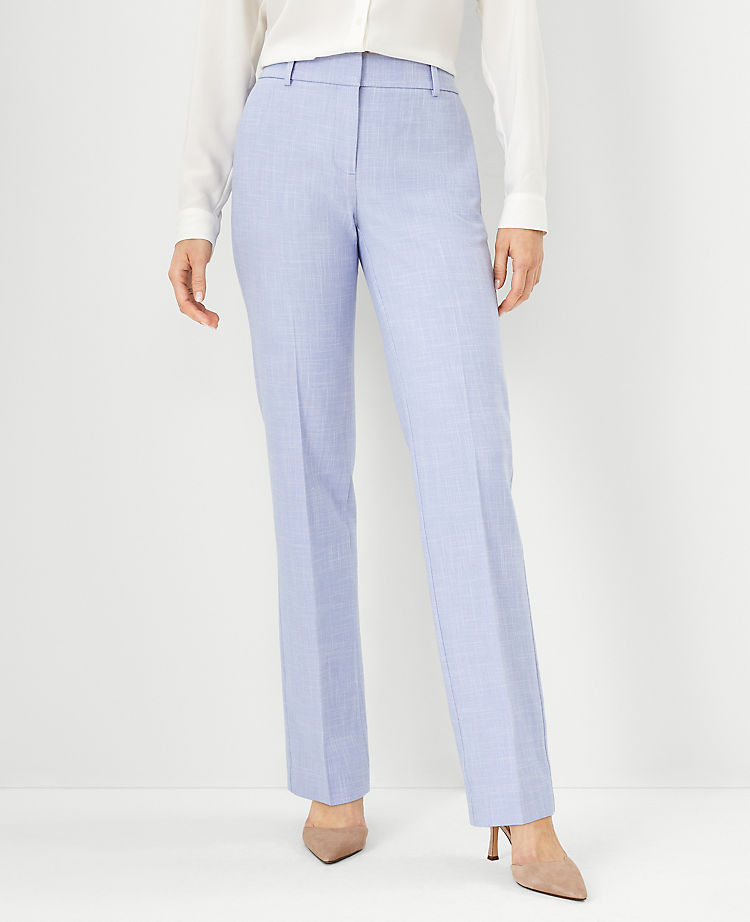 The Sophia Straight Pant in Cross Weave - Curvy Fit