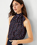 Floral Bow Halter Top carousel Product Image 1