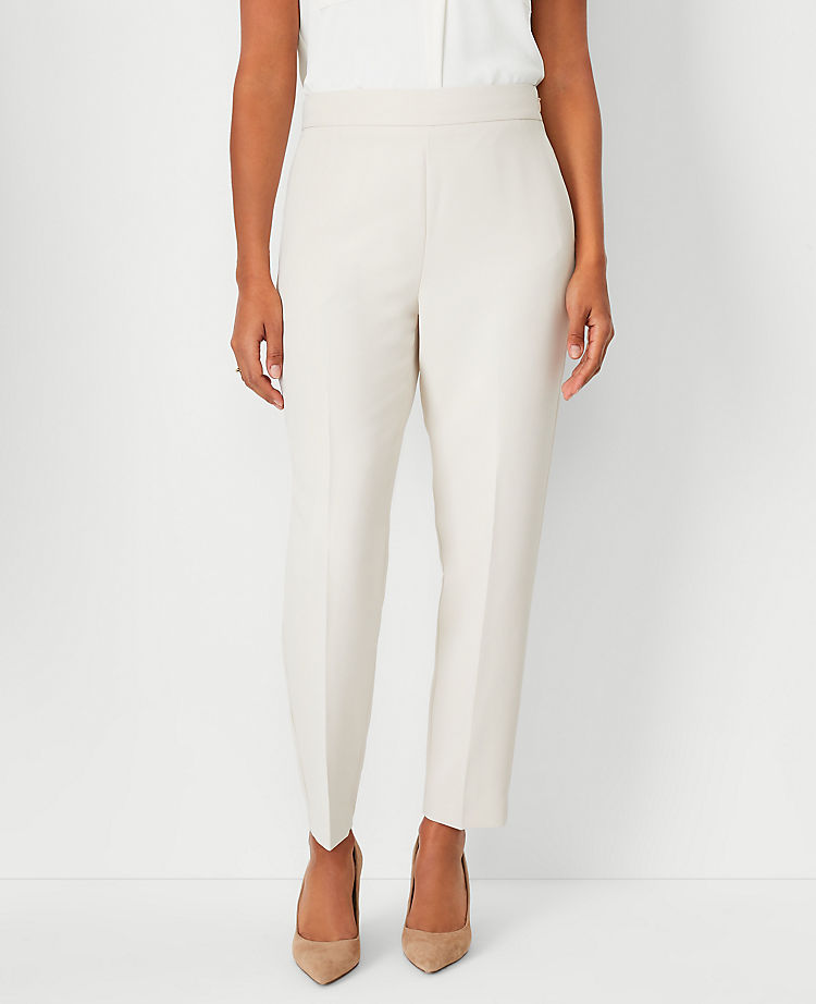 The Side Zip Ankle Pant in Fluid Crepe - Curvy Fit