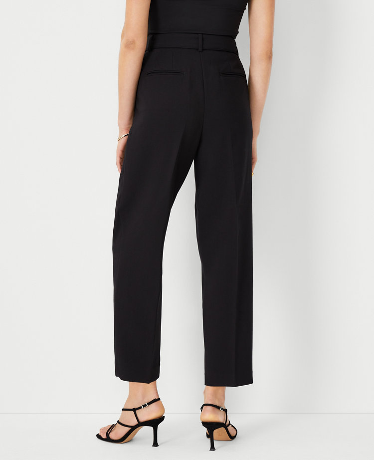 NWT ANN TAYLOR Black Dressy Jogger Pants Polyester LARGE 60% OFF