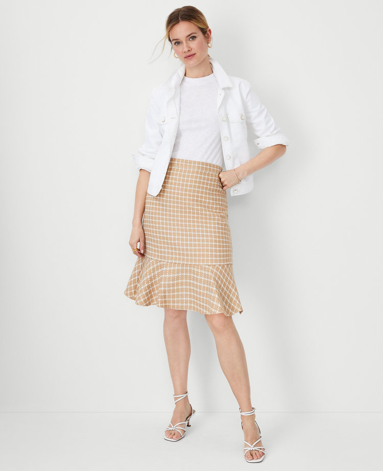 Plaid Flounce Skirt