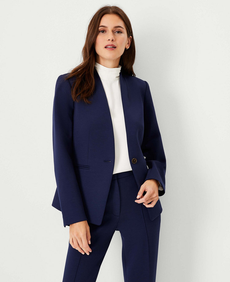 The Petite Cutaway Blazer in Double Knit